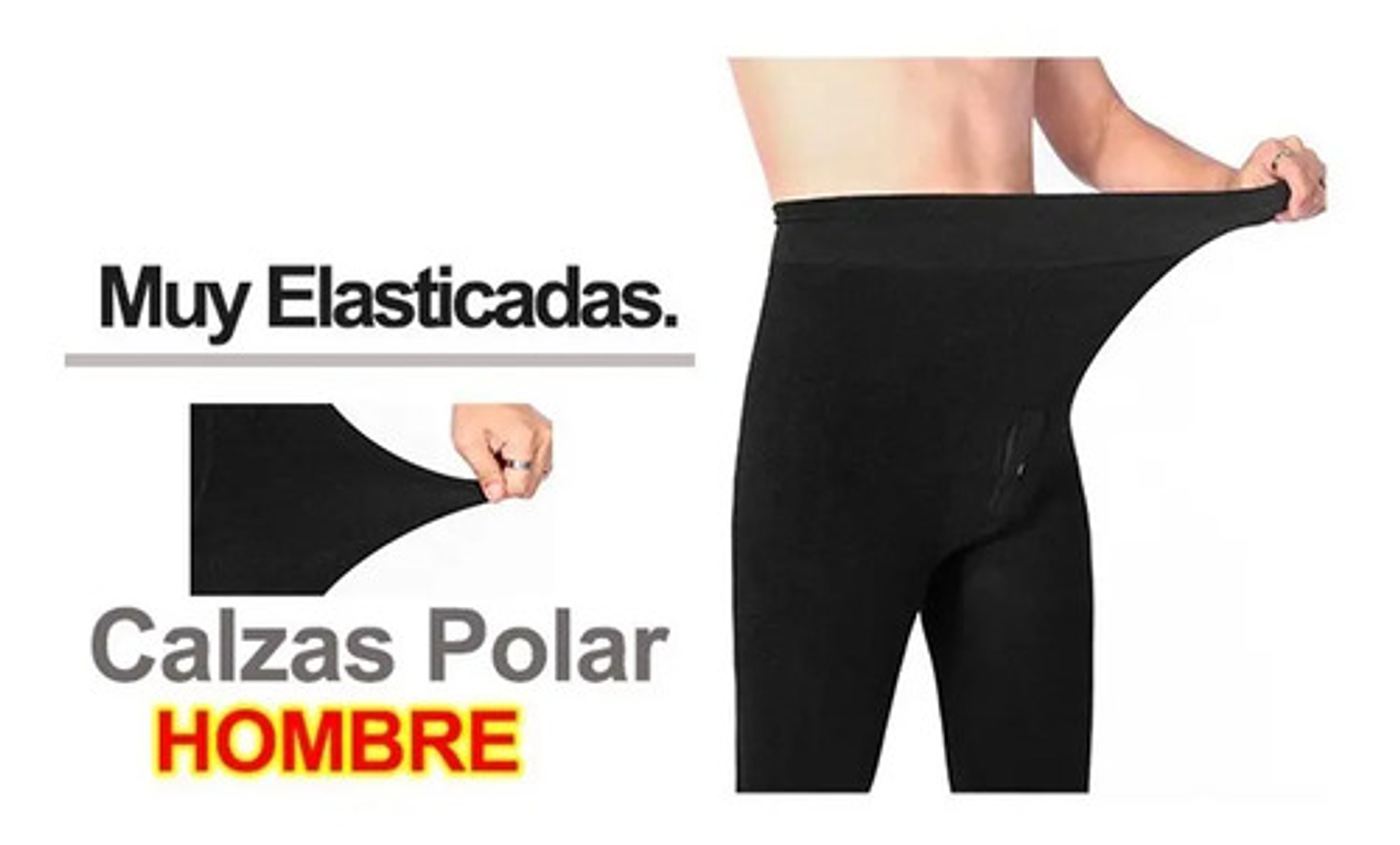 Pack 2 Calzas Polar Hombre . Con Bamboo . Elástico Y Elegant 3