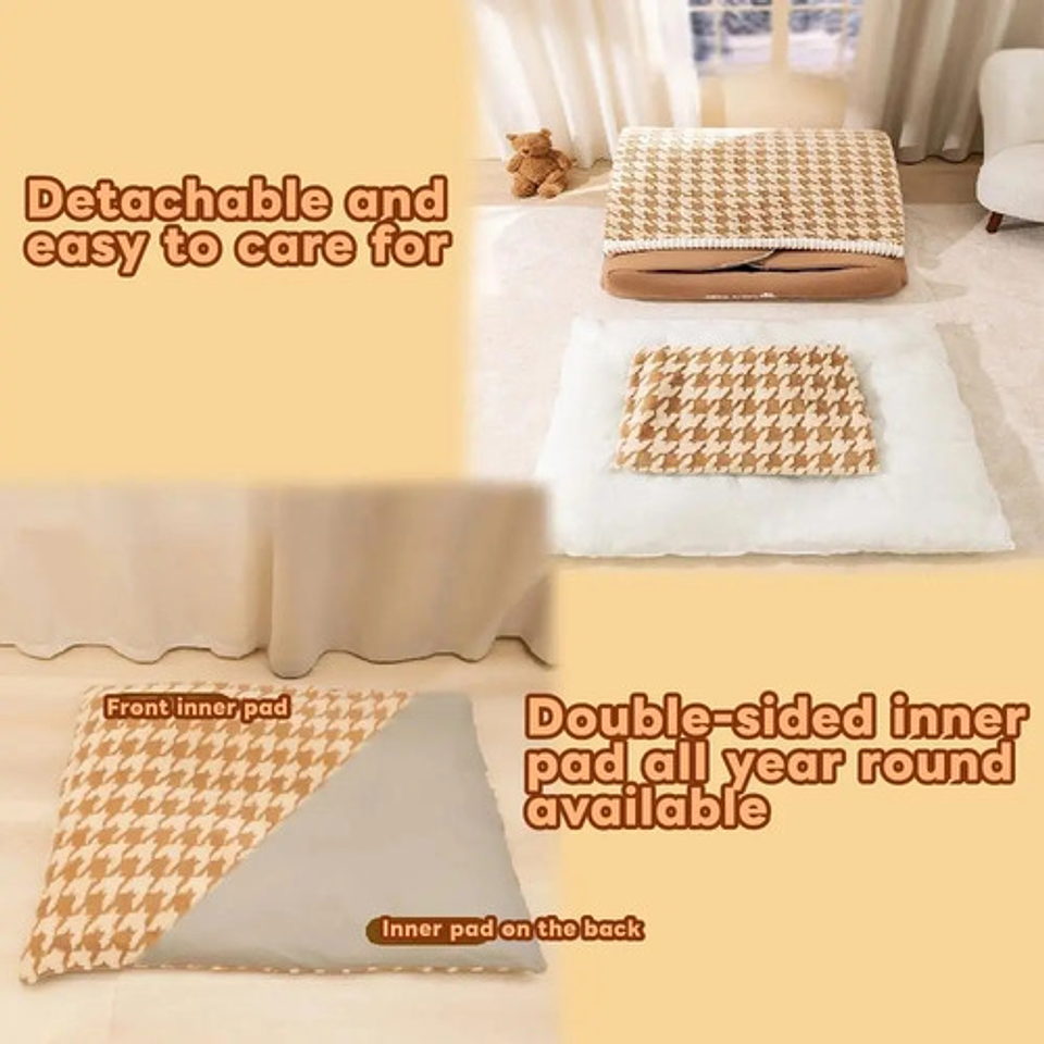 Cama Mascotas Felpa Suave Casa Iglu Cueva Gatos Perros 4