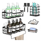 Organizador De Ducha Repisa Baño Adhesivo Set 8 Inoxidable - Miniatura 1