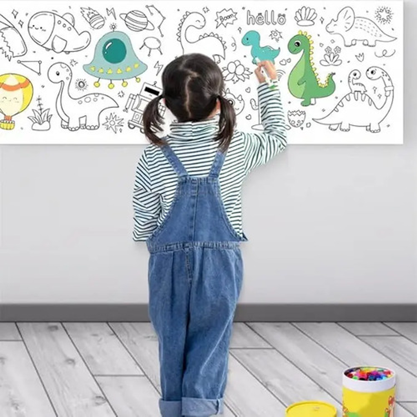 Rollo De Papel Para Colorear Dibujo Niños Manualidades 2 Pcs 2