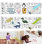 Rollo De Papel Para Colorear Dibujo Niños Manualidades 2 Pcs - Miniatura 9