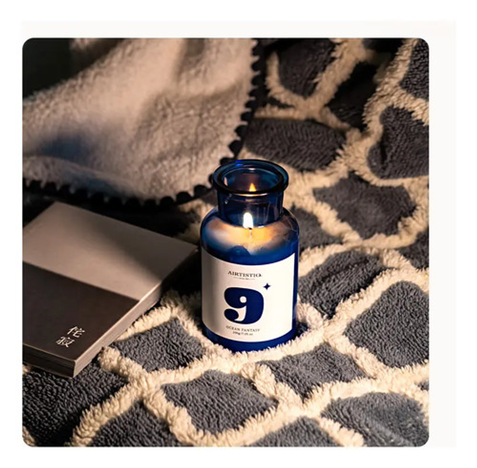 Vela Aromática 200g En Frasco Decoración Set De Regalo 12