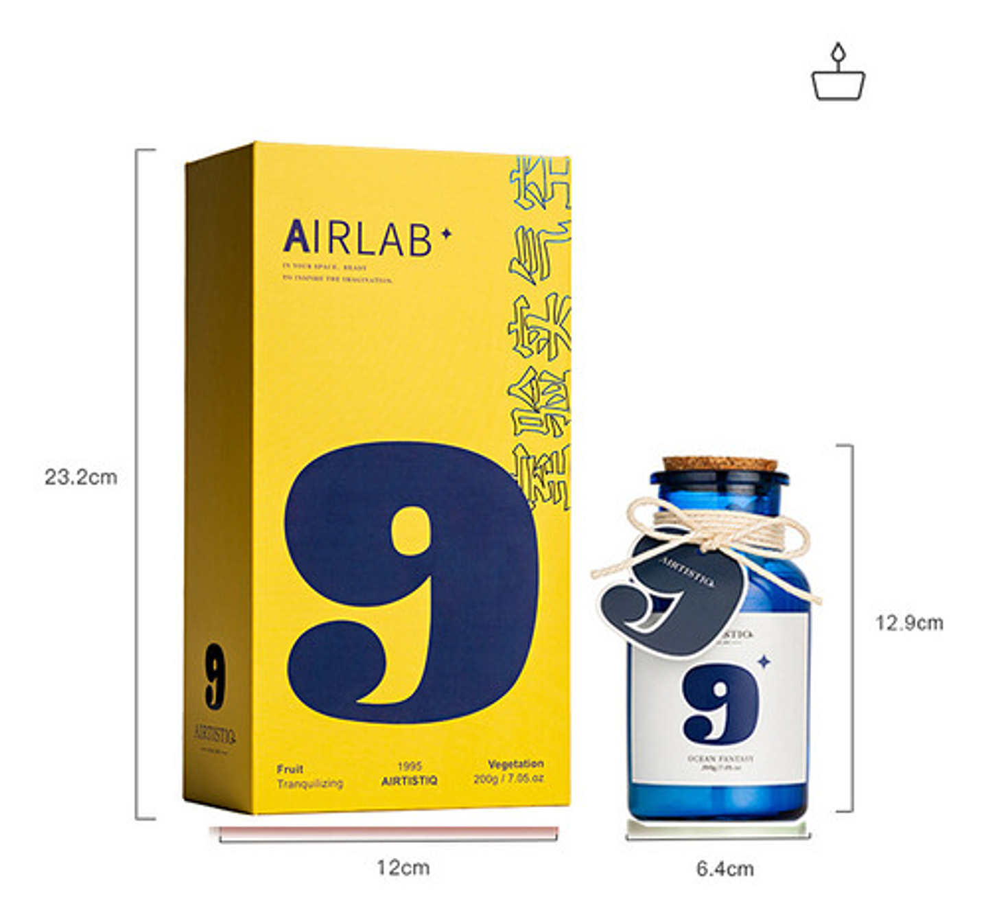 Vela Aromática 200g En Frasco Decoración Set De Regalo 15