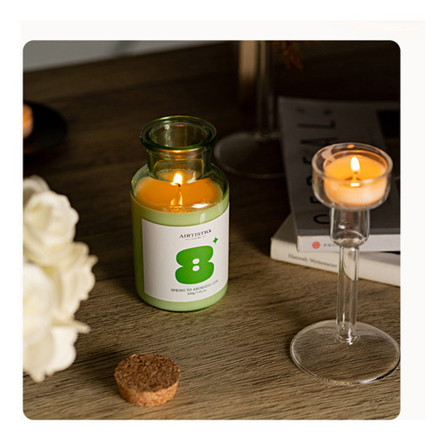 Vela Aromática 200g En Frasco Decoración Set De Regalo 32