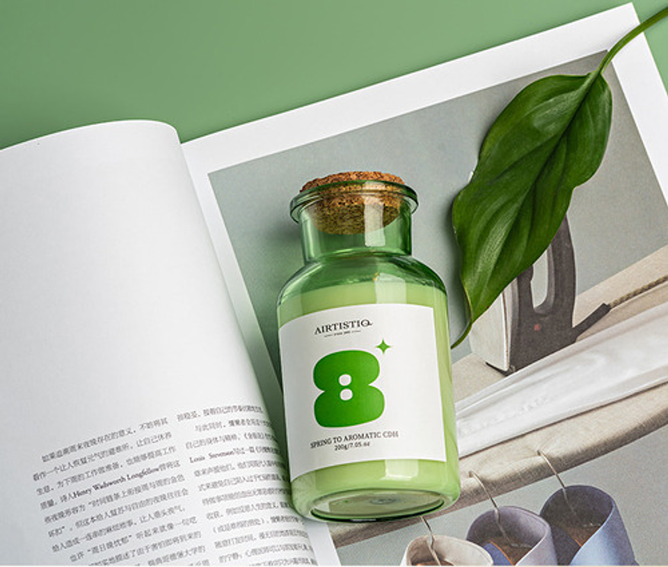 Vela Aromática 200g En Frasco Decoración Set De Regalo 34