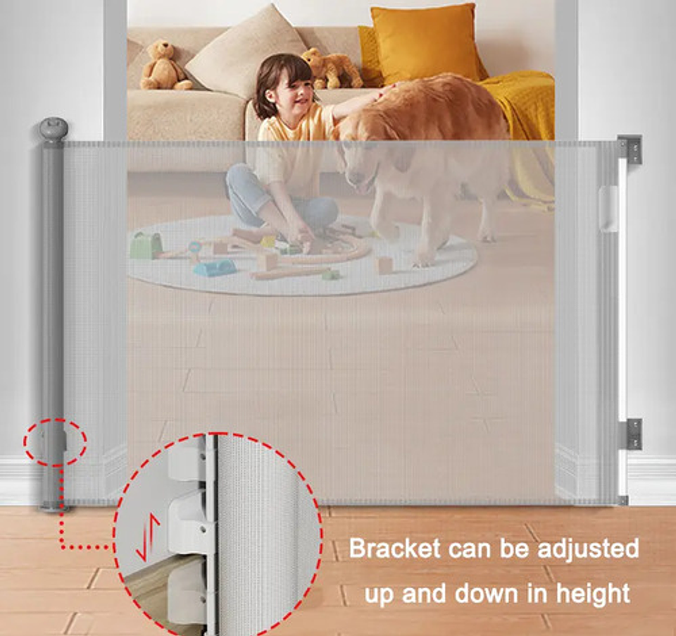 Reja Seguridad Escalera Puerta Retráctil Para Bebe Mascotas 2