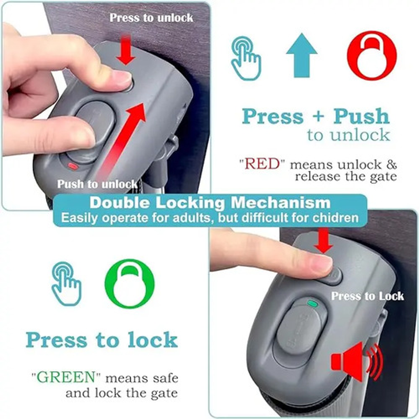 Reja Seguridad Escalera Puerta Retráctil Para Bebe Mascotas 4