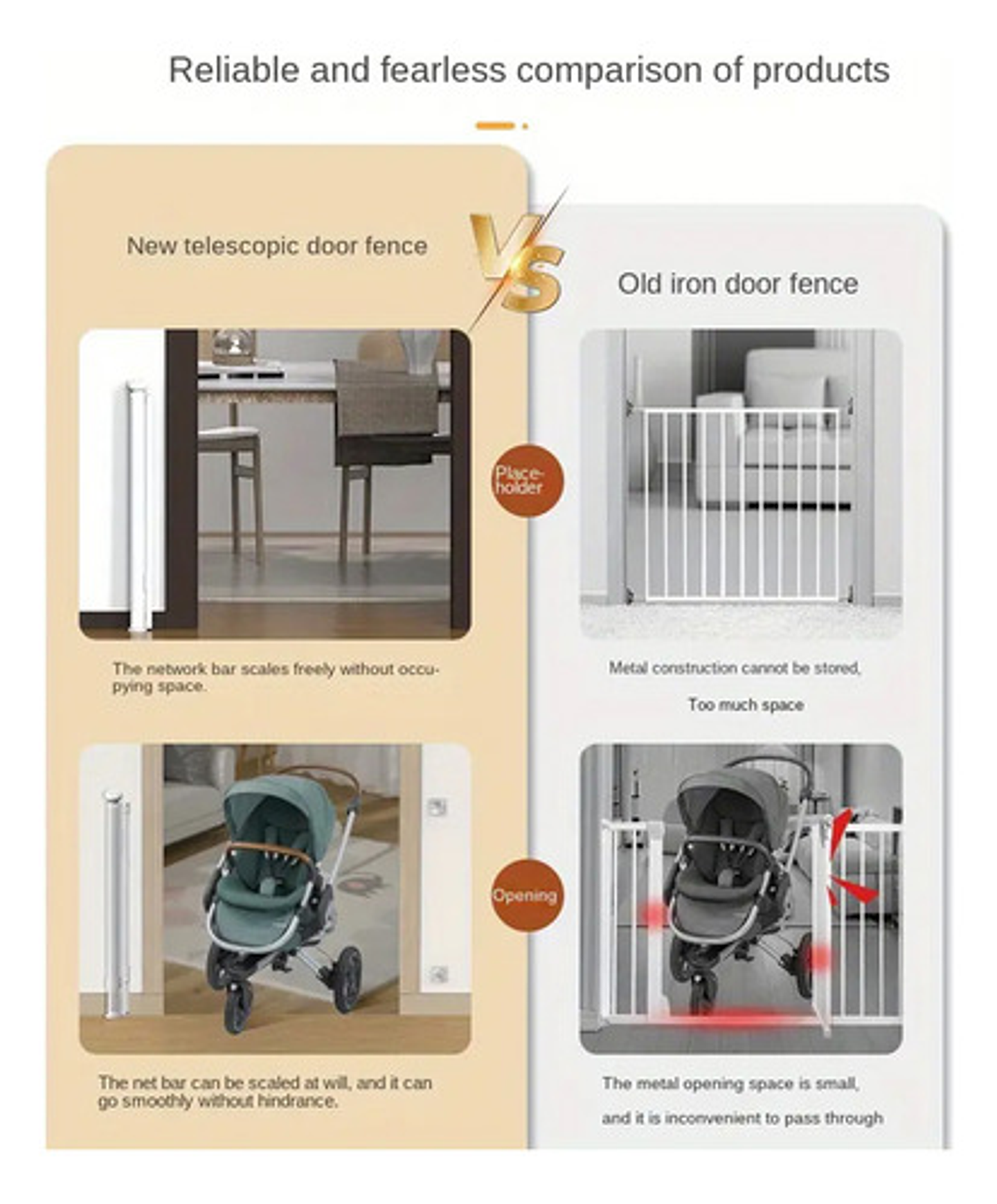 Reja Seguridad Escalera Puerta Retráctil Para Bebe Mascotas 9