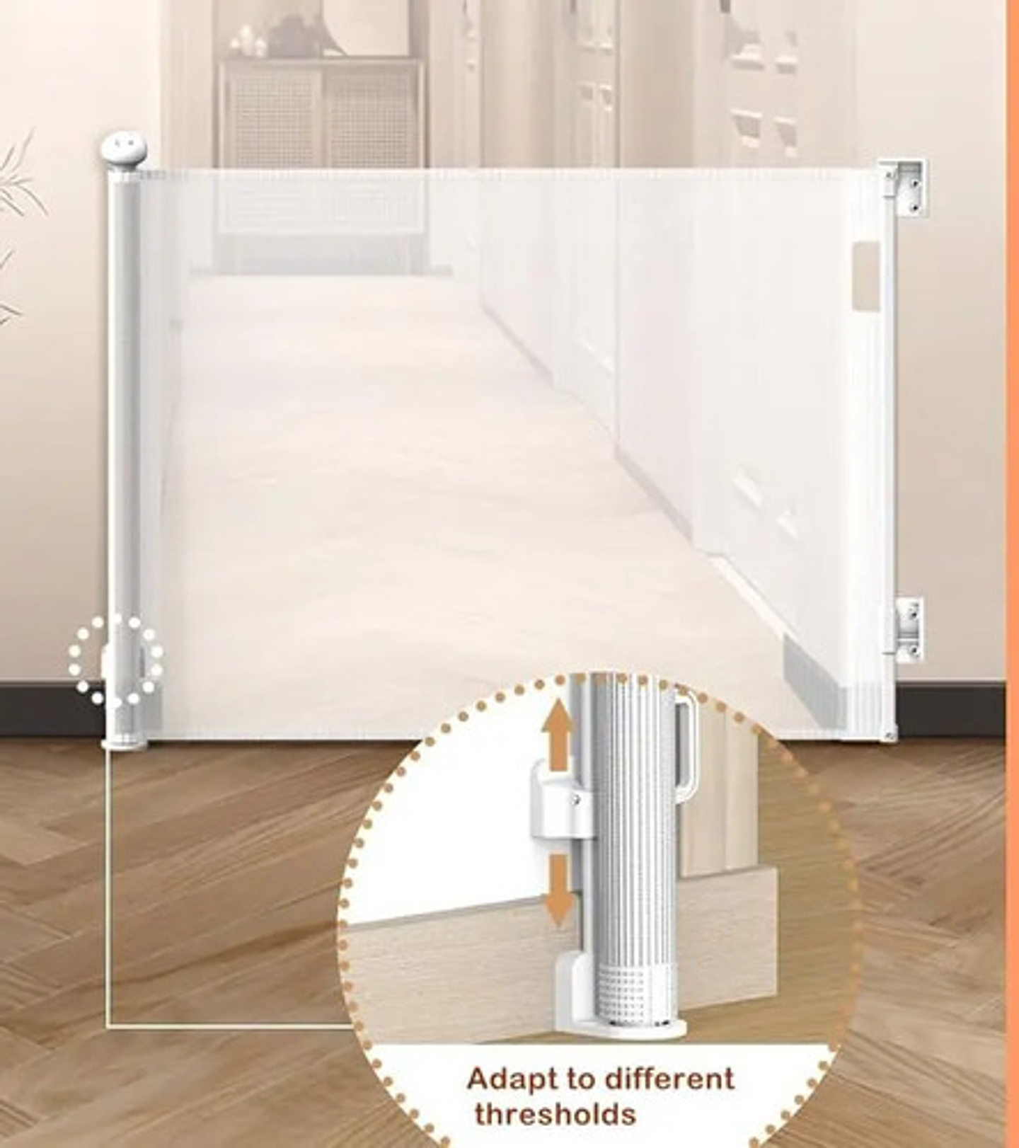 Reja Seguridad Escalera Puerta Retráctil Para Bebe Mascotas 13