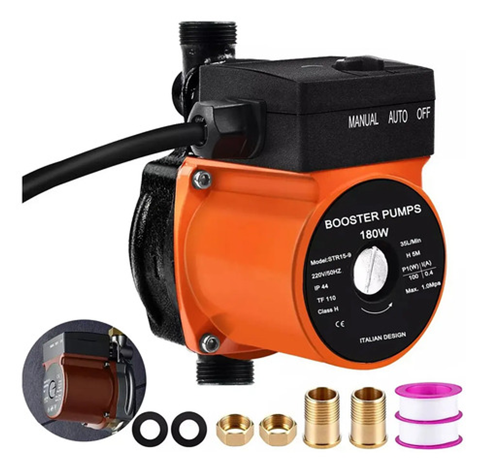 Bomba Calefont Aumenta Presion Agua Presurizadora Silenciosa 1