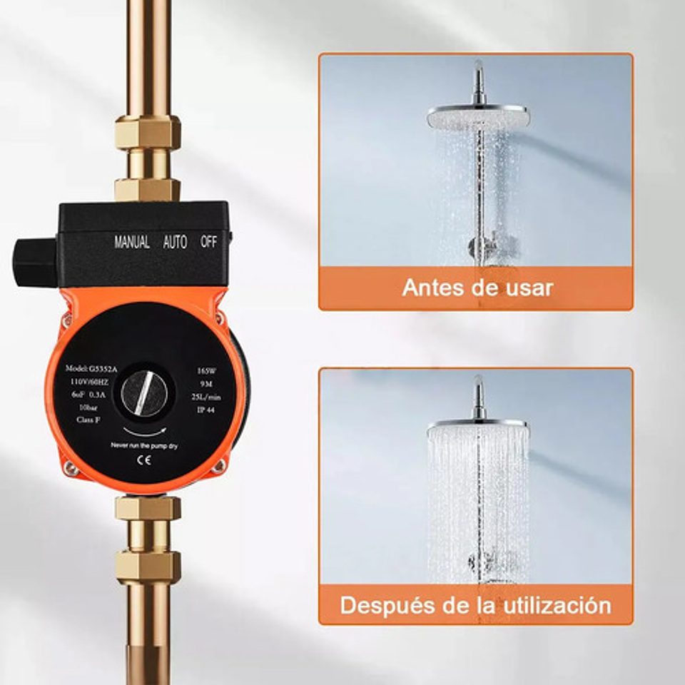 Bomba Calefont Aumenta Presion Agua Presurizadora Silenciosa 6