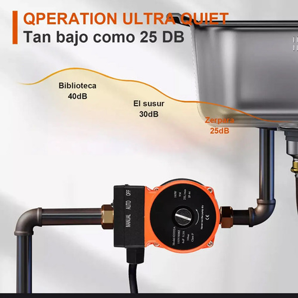 Bomba Calefont Aumenta Presion Agua Presurizadora Silenciosa 7
