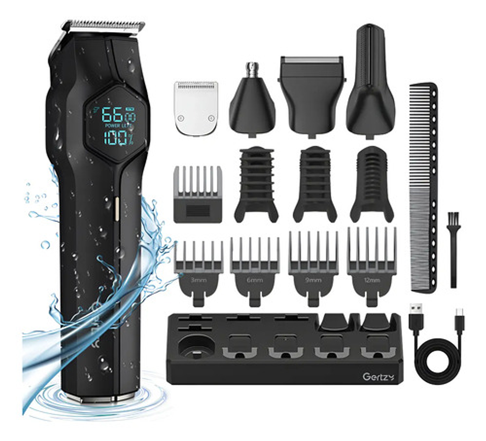 Máquina Cortadora Pelo Eléctrica Afeitar Depiladora Hombres Negro 1