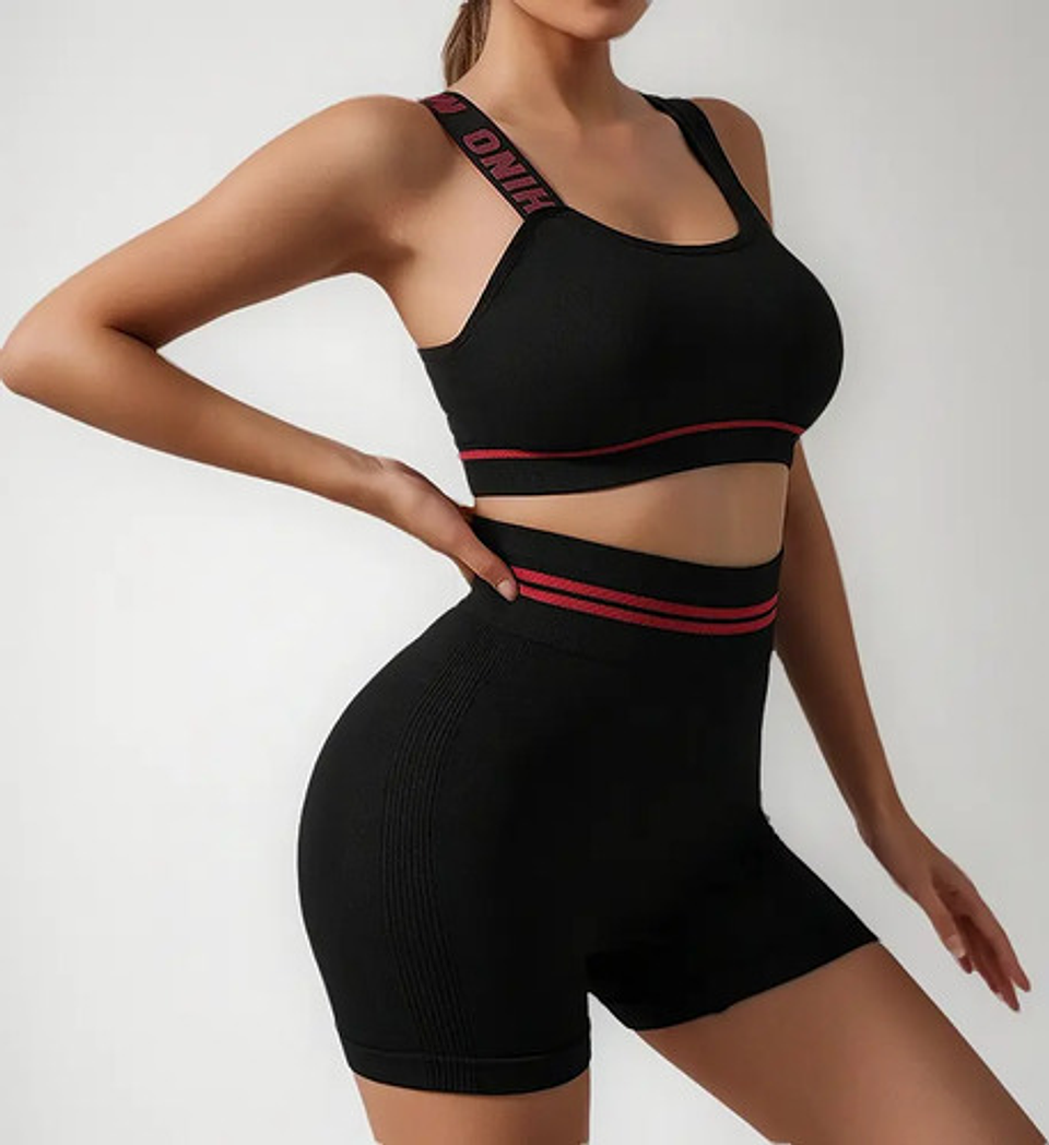 3x Conjunto Deportivo Flix Mujer Fitness Top Y Short 1