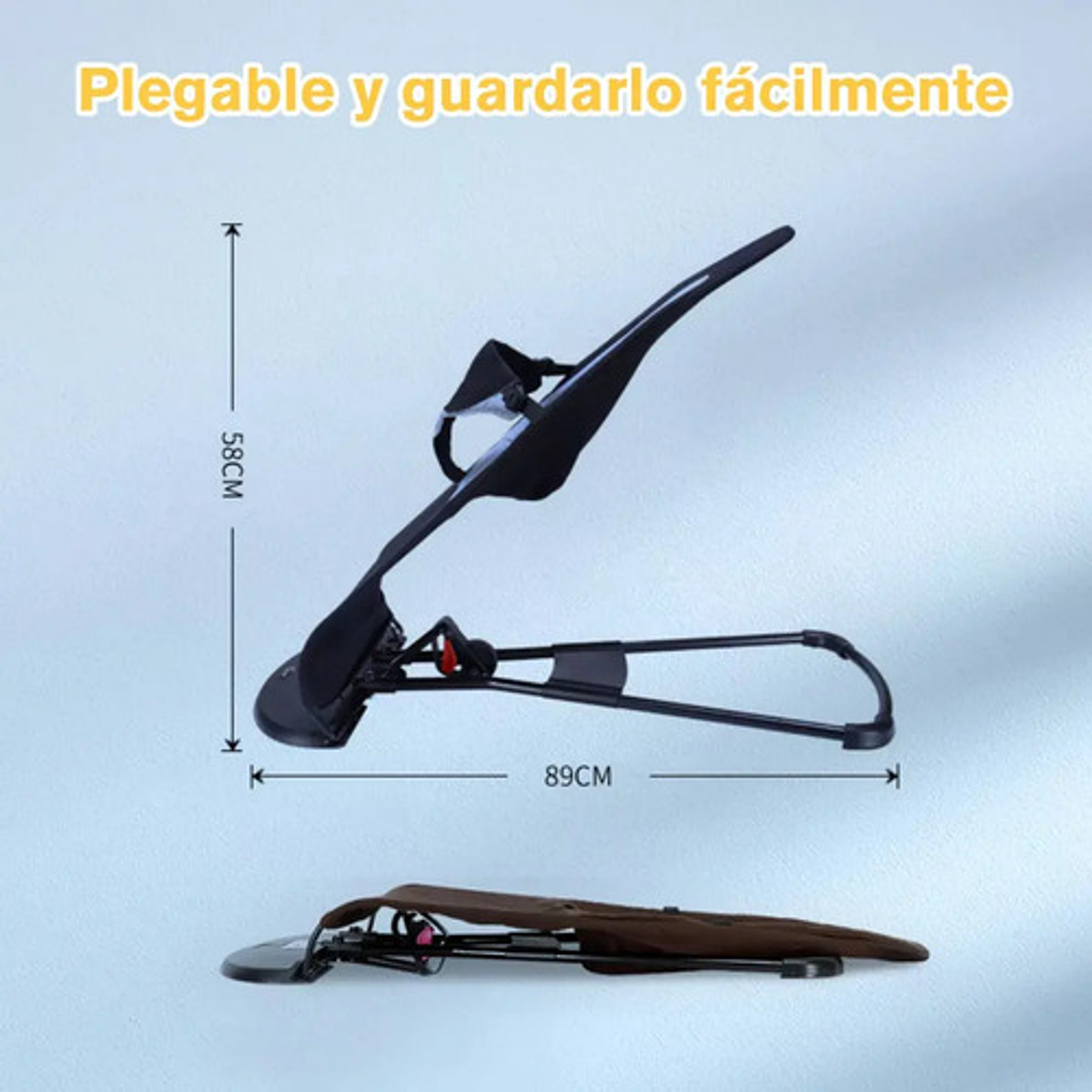 Silla Nido Mecedora Para Bebé Plegable Con Música Y Juguetes 4