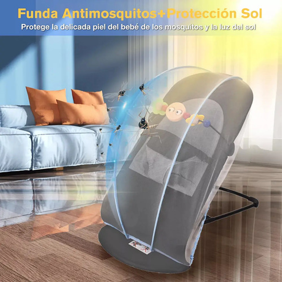 Silla Nido Mecedora Para Bebé Plegable Con Música Y Juguetes 8
