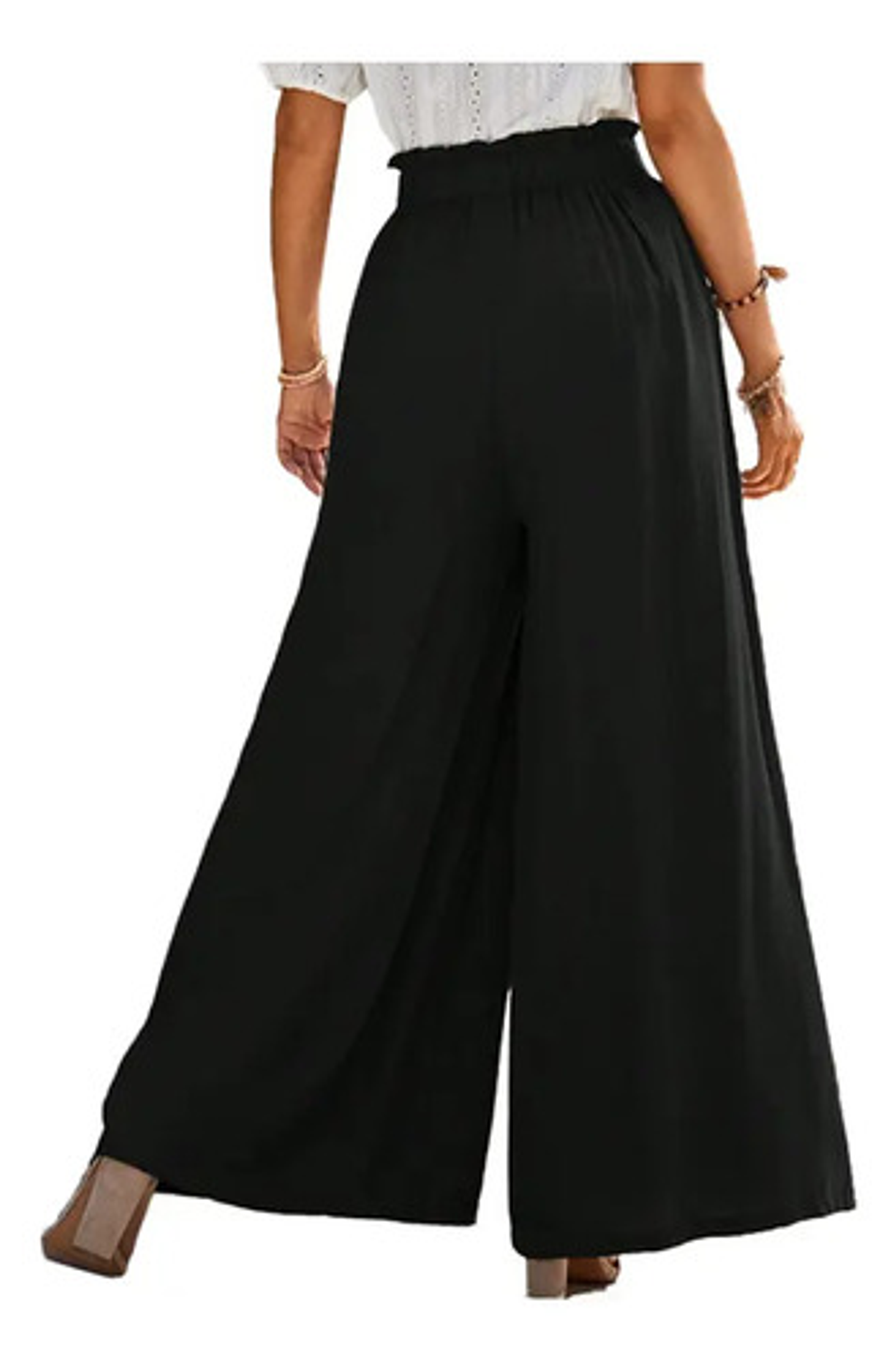 Pantalón Palazzo Mujer Elegantes Tiro Alto Pierna Ancha 9