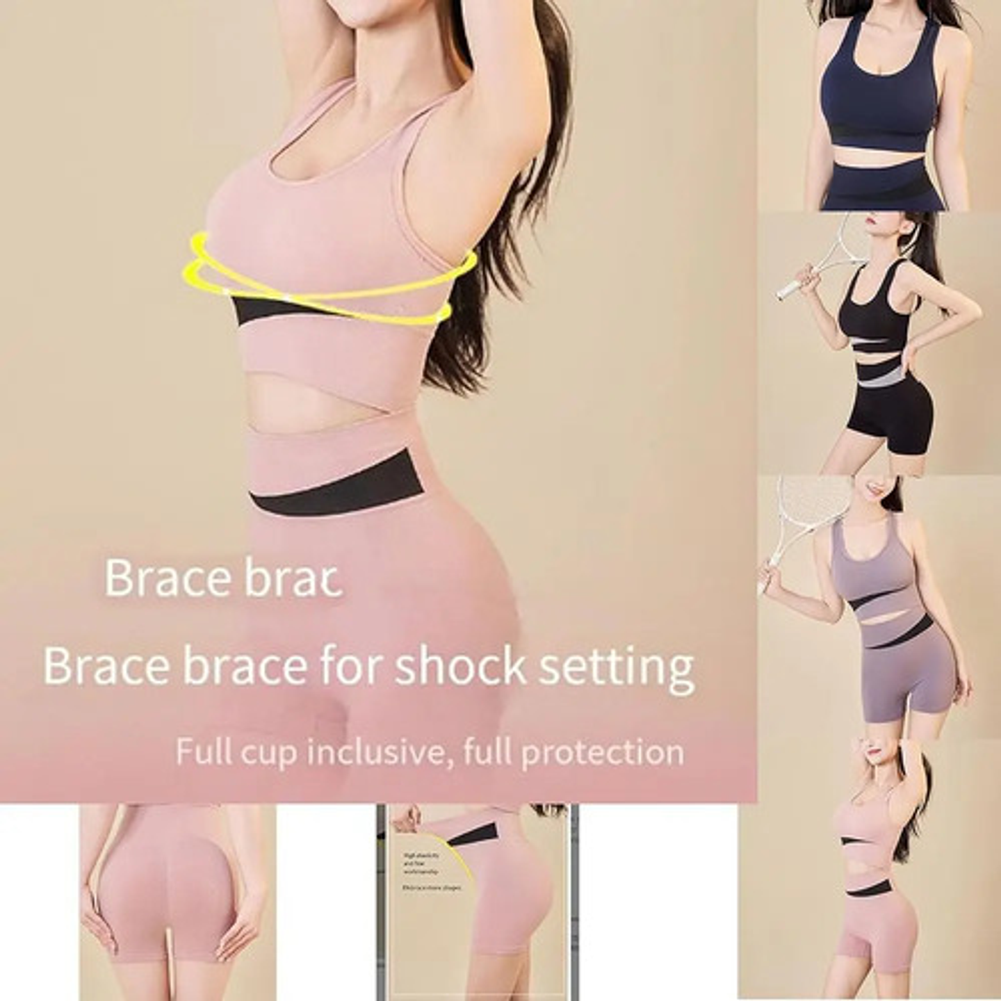 Conjunto Deportivo Mujer,sostén Deportivo Y Shorts X2 2