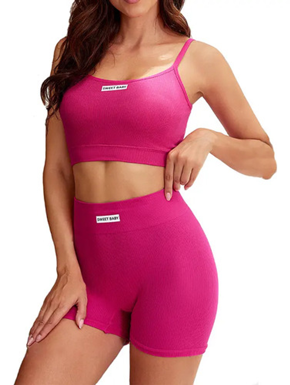 Conjunto Deportivo Mujer,sostén Deportivo Y Shorts X2 13