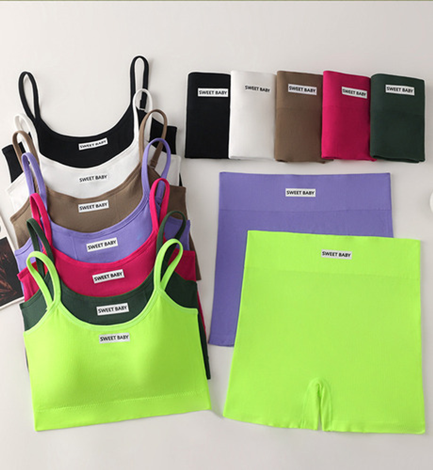 Conjunto Deportivo Mujer,sostén Deportivo Y Shorts X2 20