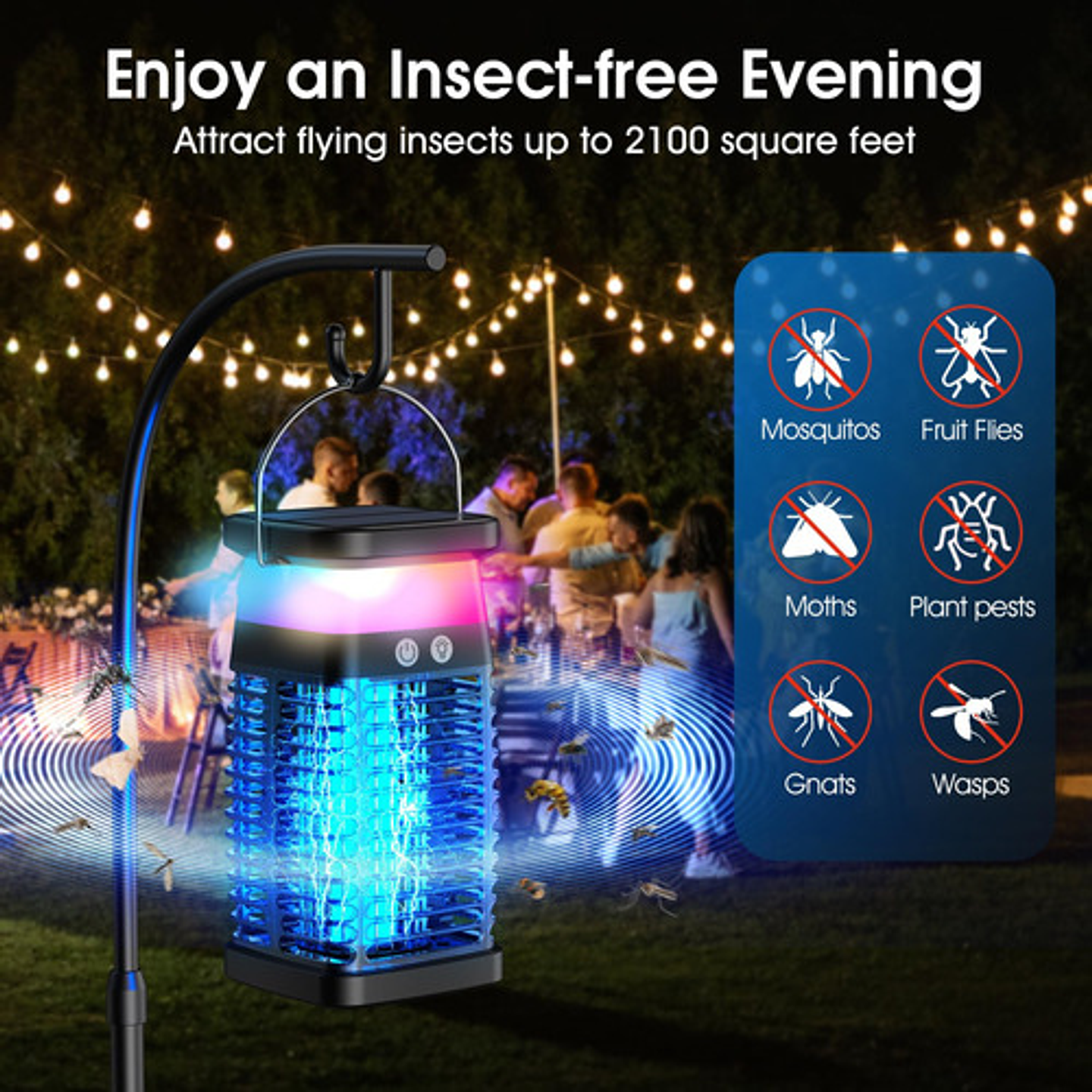 Lampara Uv Mata Mosquitos Zancudo Repelente Mosca Insecto 4