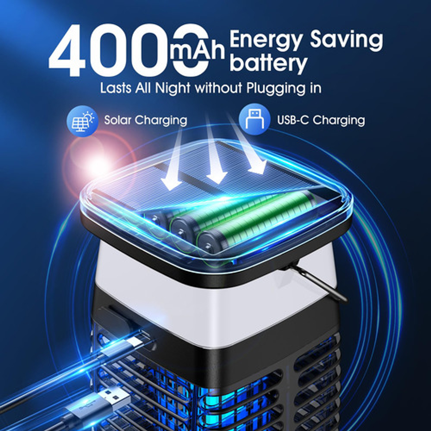 Lampara Uv Mata Mosquitos Zancudo Repelente Mosca Insecto 7