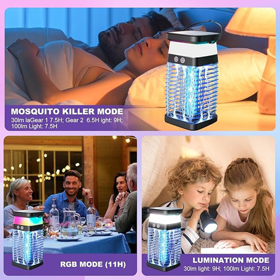 Lampara Uv Mata Mosquitos Zancudo Repelente Mosca Insecto 10