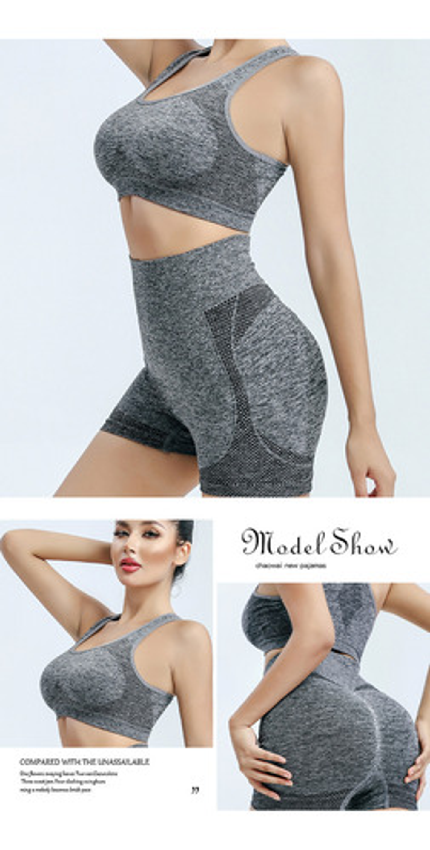 3x Conjuntos Deportivo Gym Yoga Short Levanta Gluteos 18