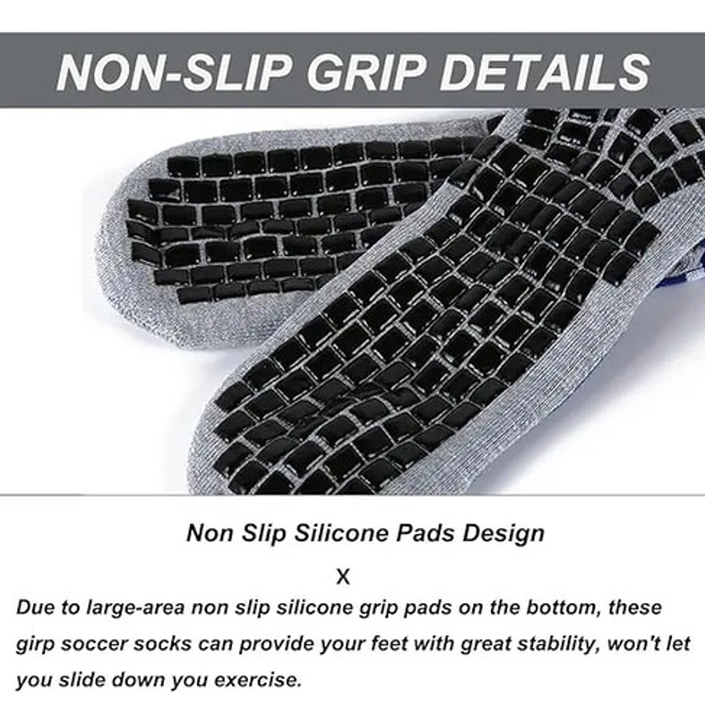 Pack 12 Medias Fútbol Deportivas Adulto Antideslizante Larga 2