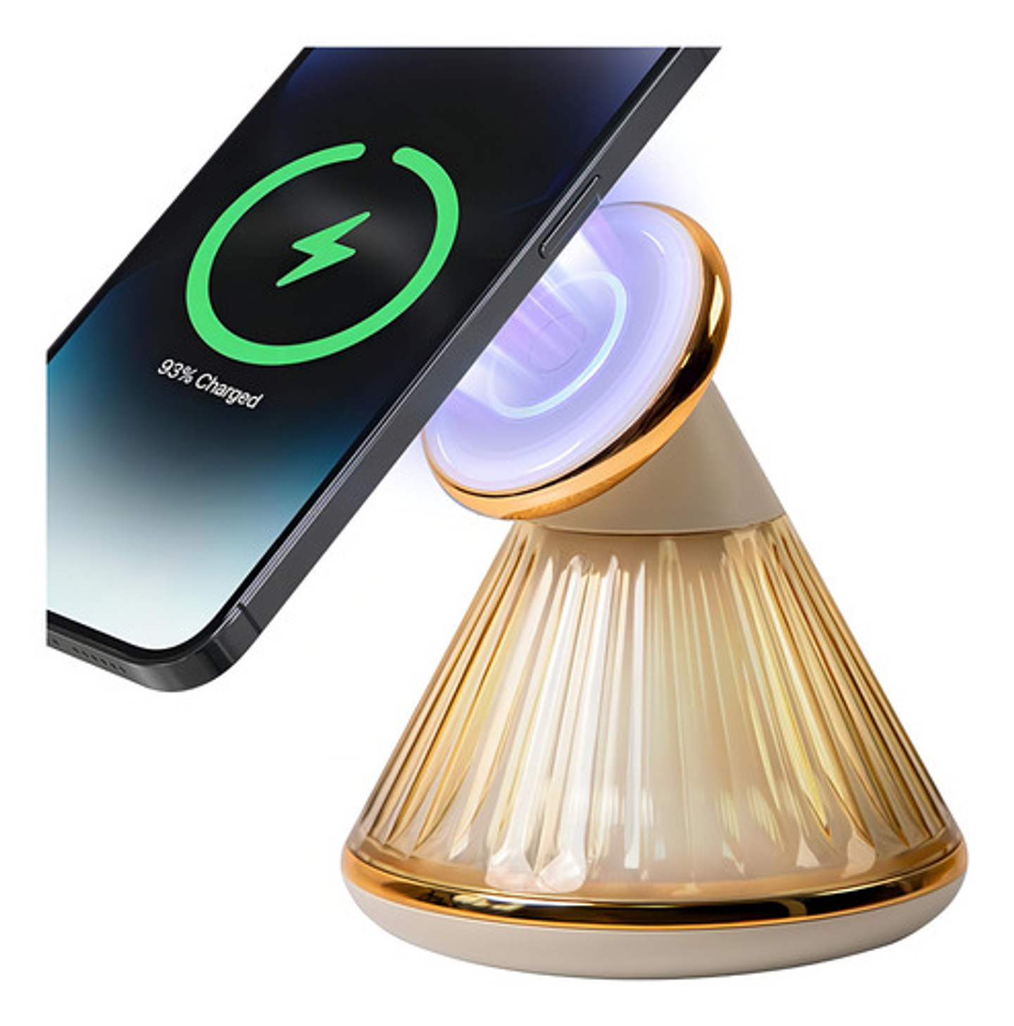 Cargador Inalámbrico Portátil Malltradecl 15w Rápido Usb-c Oro 1