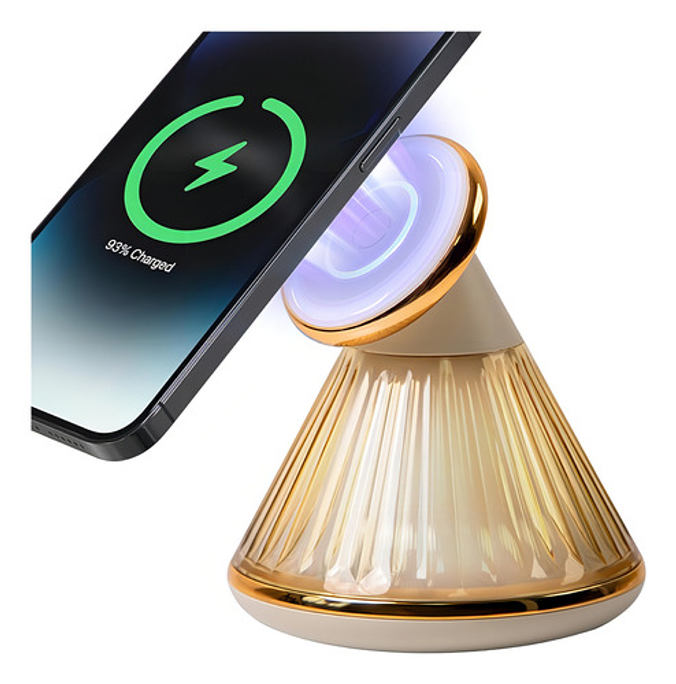 Cargador Inalámbrico Portátil Malltradecl 15w Rápido Usb-c Oro 1