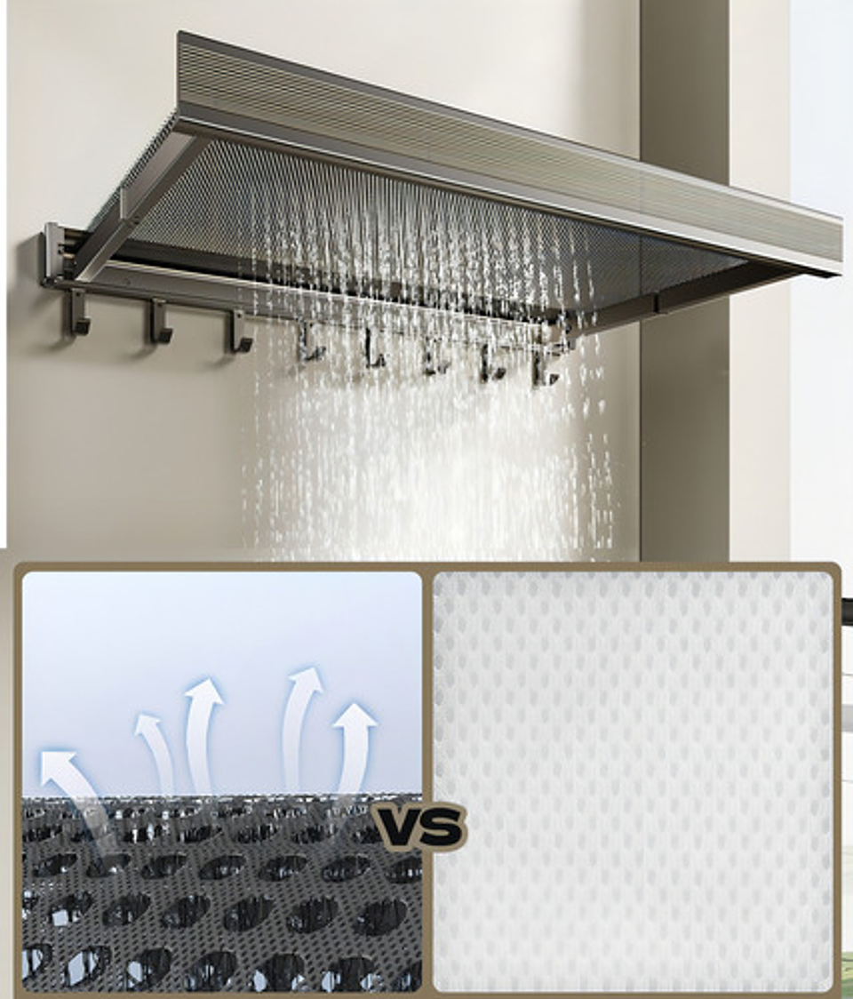 Tendedero Retráctil De Pared Malltradecl Aluminio Gris Para Ropa Interior 8