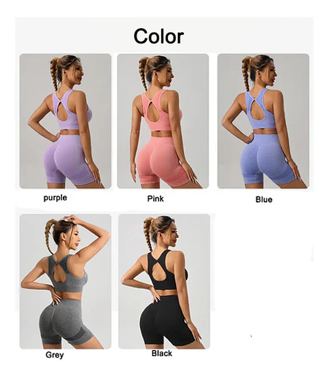 X6 Conjunto Deportivo Mujer Gym Yoga Fitness Top Y Short