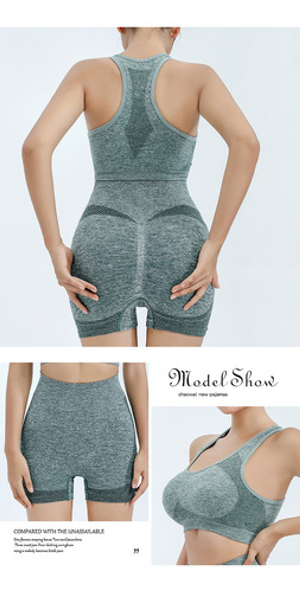 X6 Conjunto Deportivo Mujer Gym Yoga Fitness Top Y Short 19