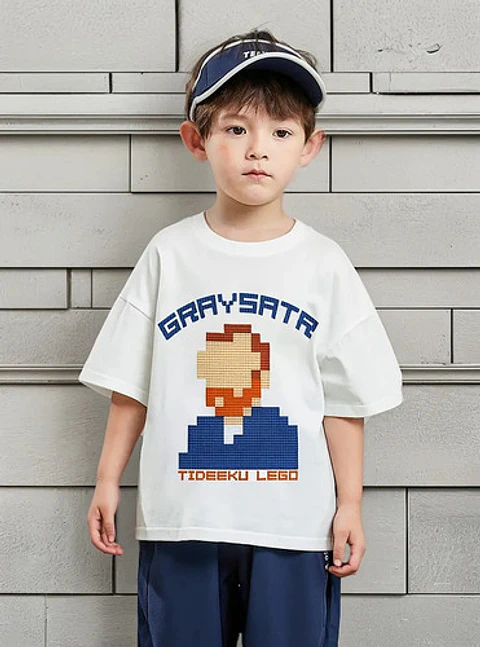 Pack 6 Polera 100% Algodón Para Niños Manga Corte Unisex