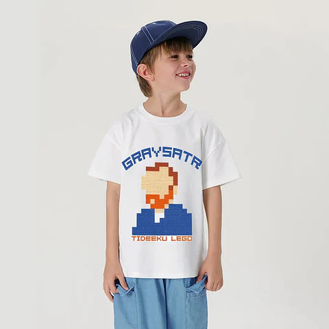 Pack 6 Polera 100% Algodón Para Niños Manga Corte Unisex