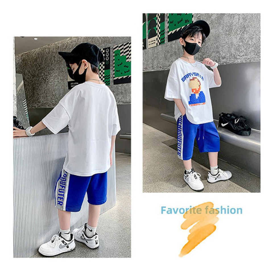 Pack 6 Polera 100% Algodón Para Niños Manga Corte Unisex 5