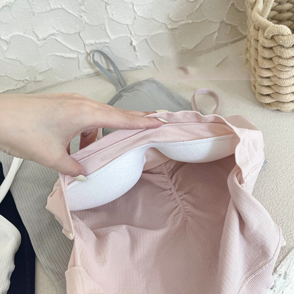 Pack 6 Polera Sin Manga Camiseta Tirantes Mujer Con Brasier 7