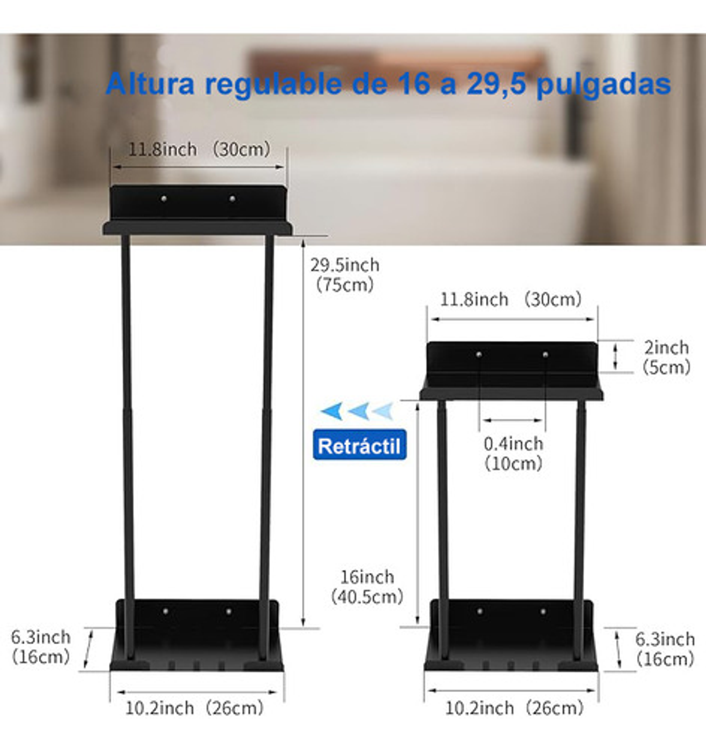 Toallero Con Estante Para Baño Montado En La Pared, Estante Retráctil De Metalcon Ganchos Fiables, Almacenamiento Para Toallas Enrolladas Negro 5
