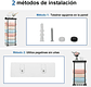 Toallero Con Estante Para Baño Montado En La Pared, Estante Retráctil De Metalcon Ganchos Fiables, Almacenamiento Para Toallas Enrolladas Negro - Miniatura 6