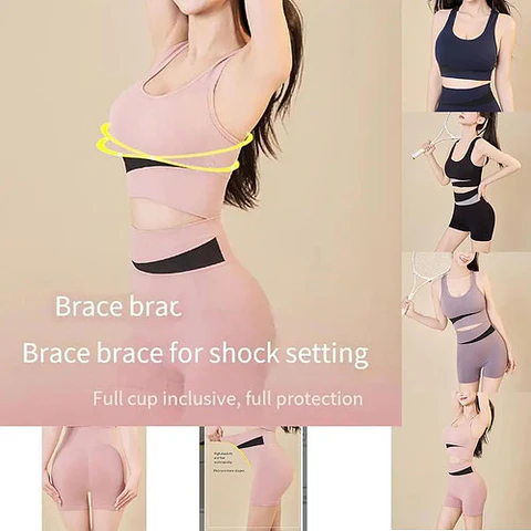 12x Conjunto Deportivo Mujer Short Y Top Para Yoga Ejercicio