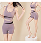 12x Conjunto Deportivo Mujer Short Y Top Para Yoga Ejercicio - Miniatura 3