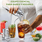 23 Piezas Cocktail Bartender Kit, Coctelera Profesional Utensilios De Bar, Cocteleras De Cóctel 750 Ml, Con Soporte De Acrílico Para Mezclar Bebidas, Hogar, Bar, Fiesta Plateado - Miniatura 6