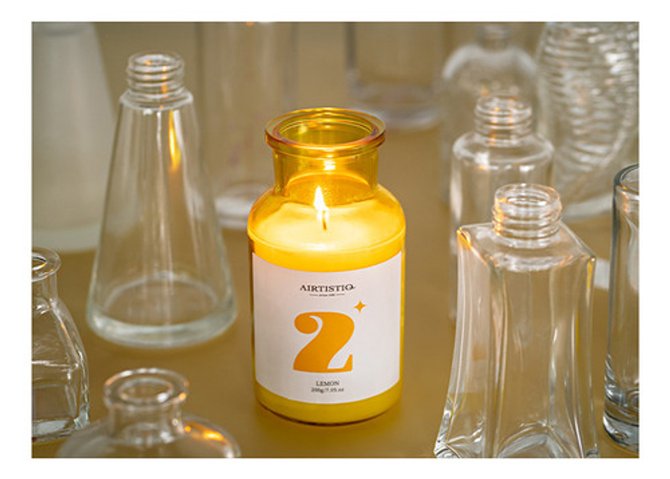 Velas Aromaticas, Cera De Soja 100% Pura 200g, Aromaterapia, Alivio Del Estrés Y Relajación, Adecuado Para Yoga, Meditación, Navidad, Regalo Navideñas, Etc Limón 4