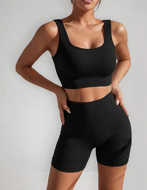 12x Conjunto Deportivo Mujer De Yoga Pilates Cintura Alta