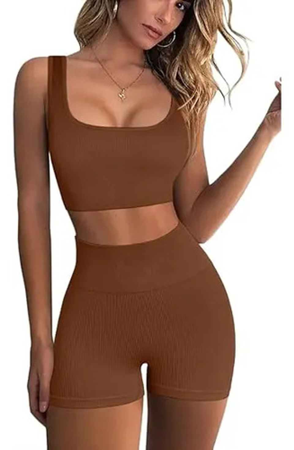 12x Conjunto Deportivo Mujer De Yoga Pilates Cintura Alta 6