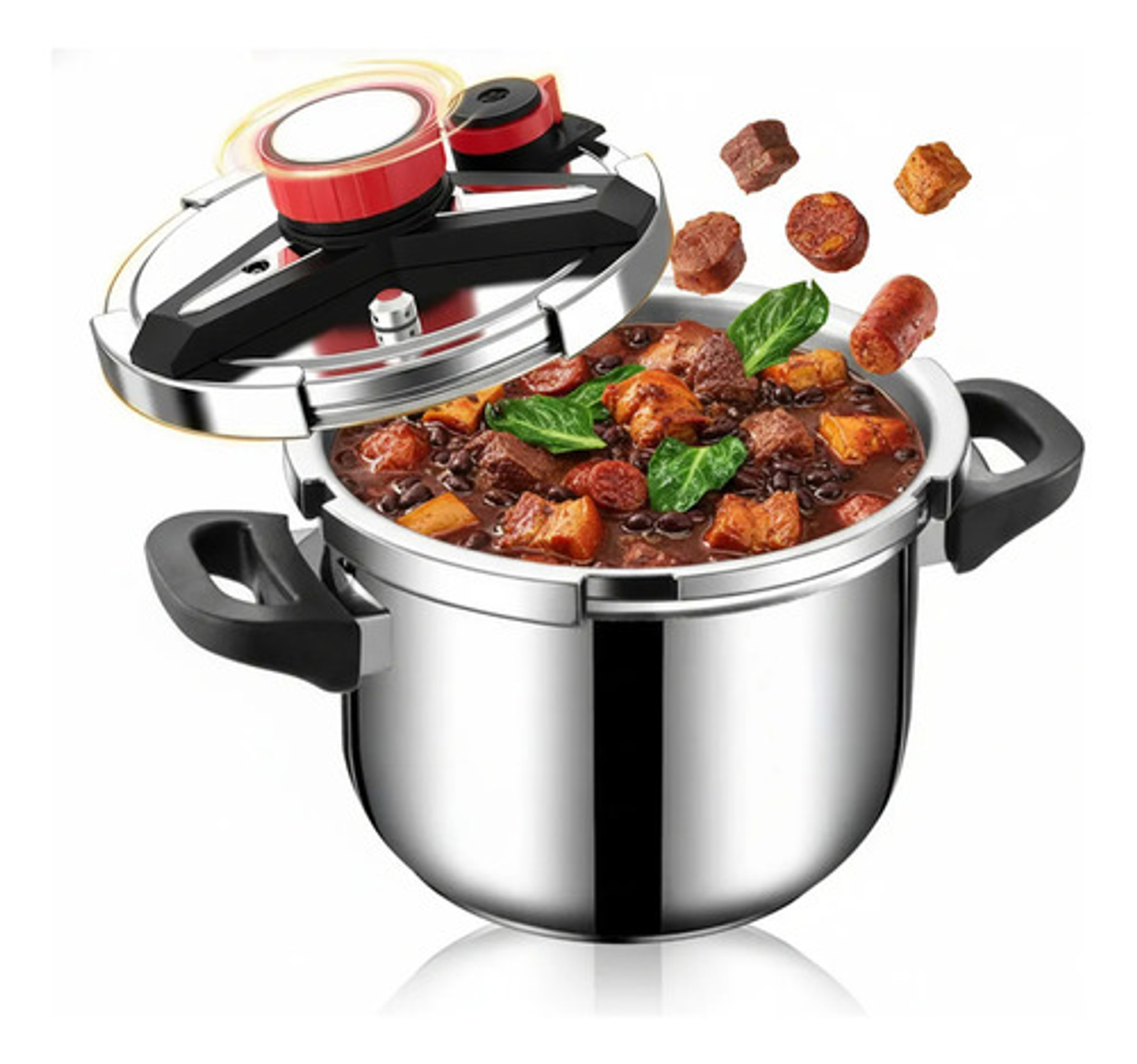 Olla A Presion Acero Inoxidable 6 Litros Cocción Rápida Plateado 9