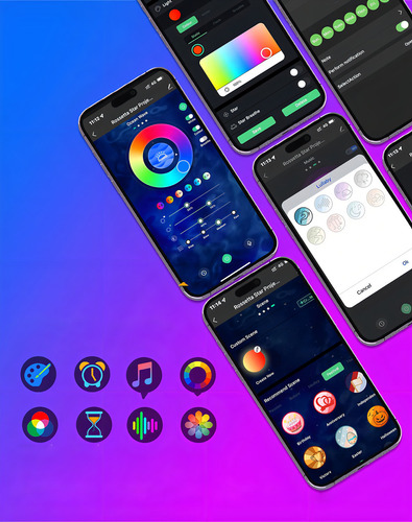 Lámpara Led Proyector De Estrellas Dinosaurio Malltradecl Con Altavoz Bluetooth Y Ruido Blanco Multicolor 3