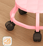 Taburete Multifuncional Rosa Malltradecl 3 Niveles Con Baulera Y Ruedas - Miniatura 5