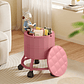Taburete Multifuncional Rosa Malltradecl 3 Niveles Con Baulera Y Ruedas - Miniatura 7